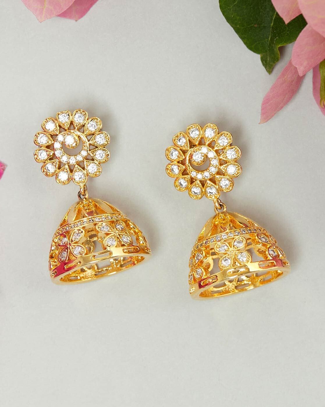 Designer Gold plated earrings M291 – Urshi Collections