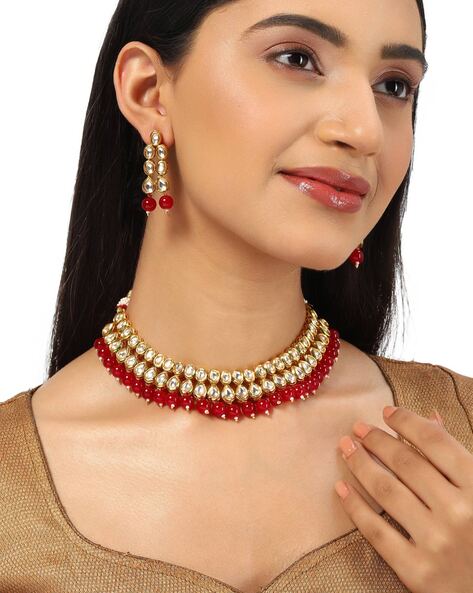 Voylla kundan jewellery necklace on sale sets