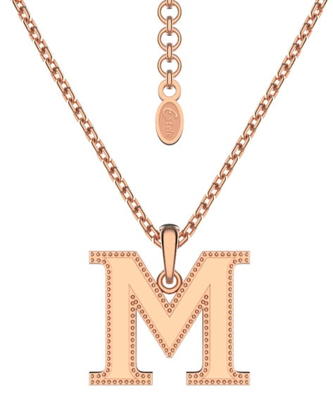 Tiny Letter Charm Necklace | M – Kate & Kole