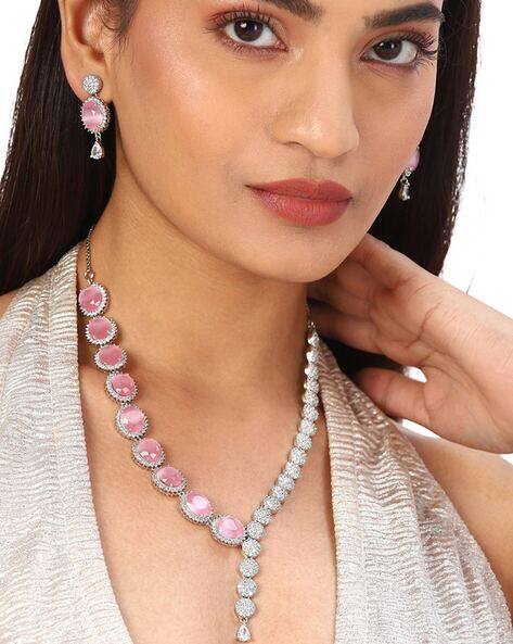 Voylla Silver Brass Long Necklace Sets