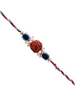 voylla Peal-Beaded Rudraksha Rakhi-picture-18
