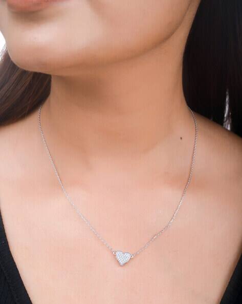 Voylla Sterling Silver Heart Pendant