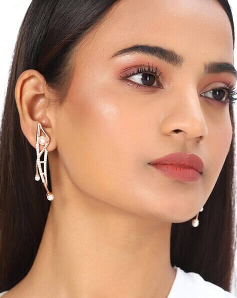 Voylla Rose Gold-Plated Brass Earrings
