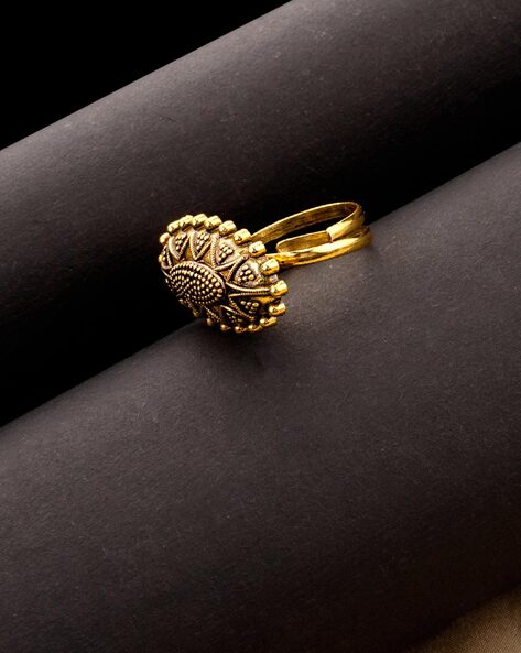 Rava Ball Trending Oxidized Gold Ring