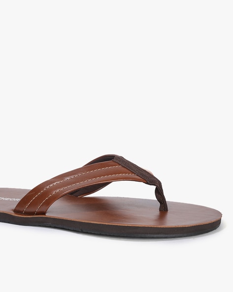 Buy Tan Brown Flip Flop Slippers for Men by ALTHEORY Online