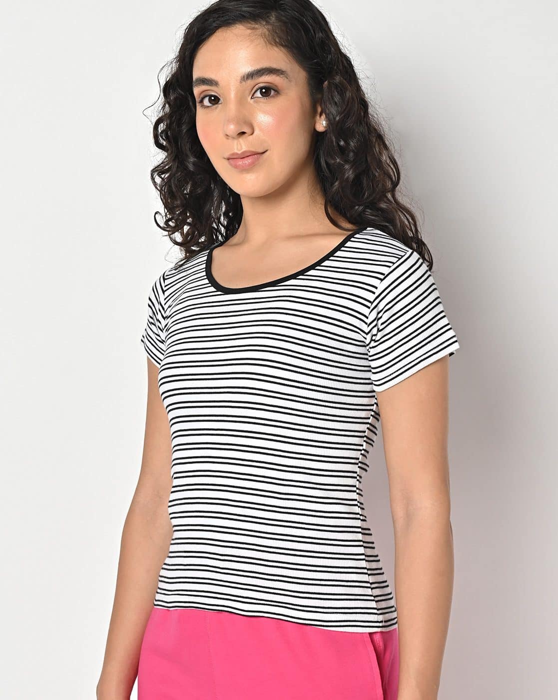 Striped Round-Neck T-Shirt