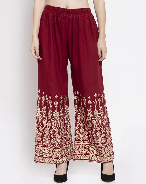 Floral PalazzosFloral Palazzos with Elasticated Waistband Price in India