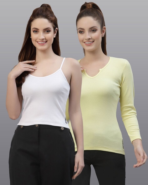 Buy White Tops for Women by FRISKERS Online