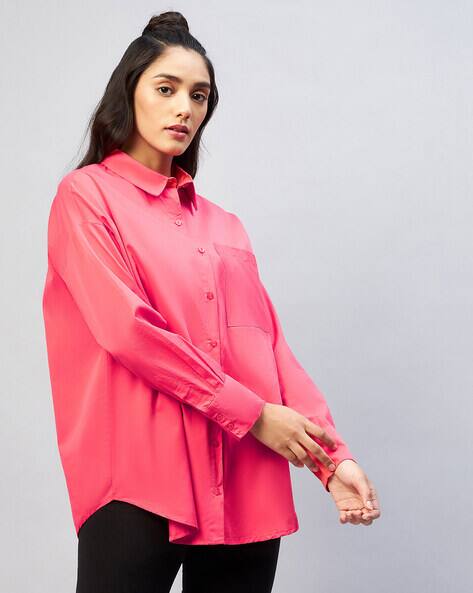 Buy Pink Shirts for Women by CHIMPAAANZEE Online | Ajio.com