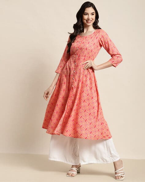 Abstract Print A-Line Kurta