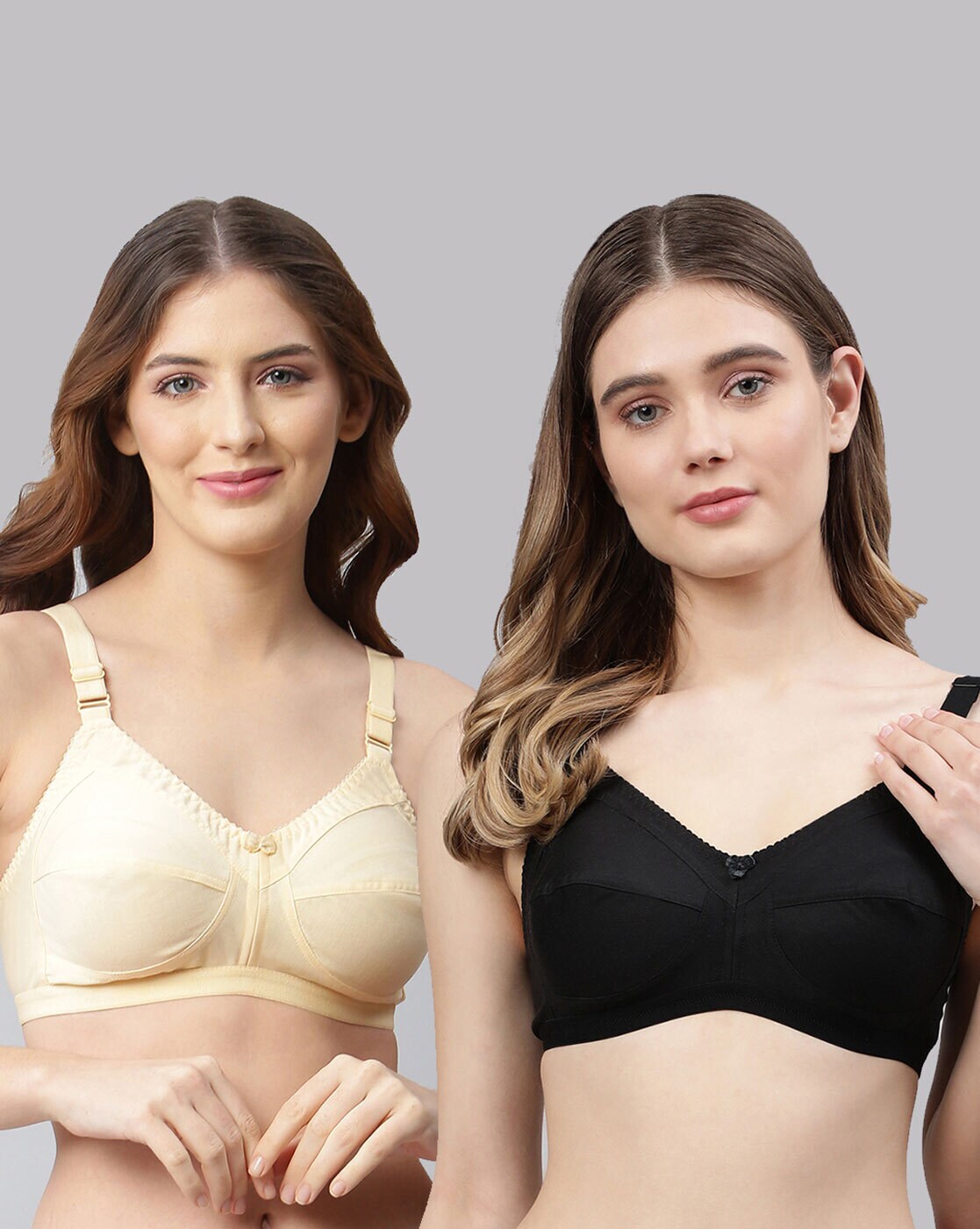 Buy Black & Cream Bras for Women by CUKOO Online