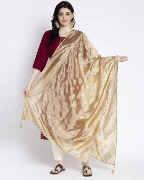 clora creation Floral Print Dupatta with Applique Detail-picture-15