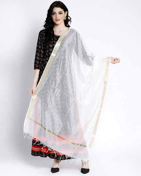 Printed Silk Dupatta Price in India