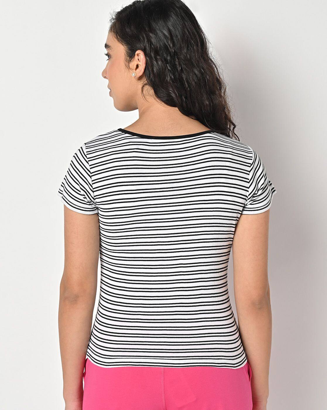 Striped Round-Neck T-Shirt