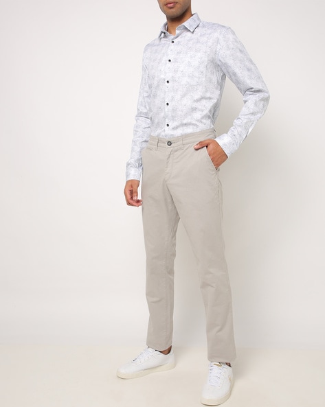 Buy John Players Grey Formal Trousers - Trousers for Men 1343067 | Myntra