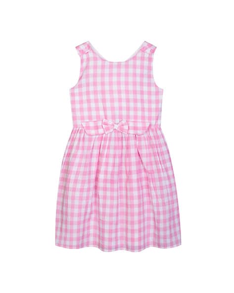 Checked Fit & Flare Dress