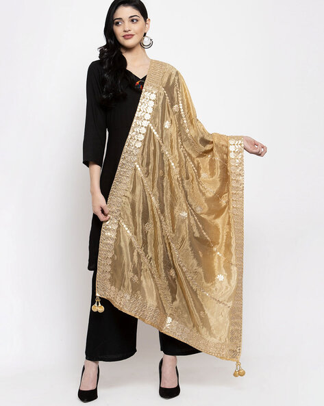 Textured Dupatta with Embroidery Price in India