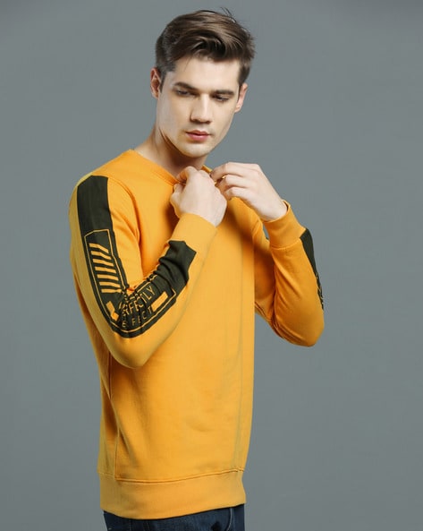 Yellow deals colour sweatshirt