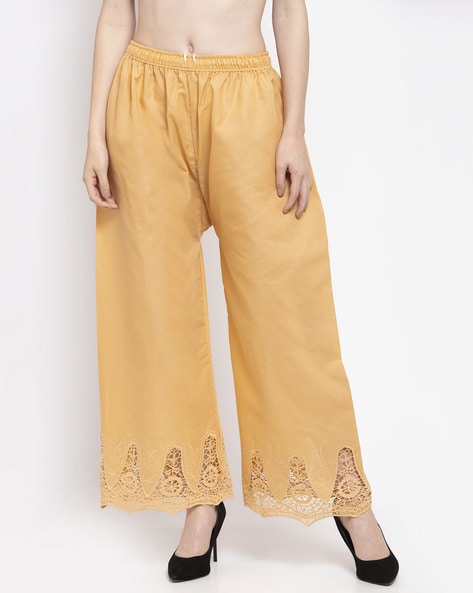 Palazzos with Lace Inserts Price in India