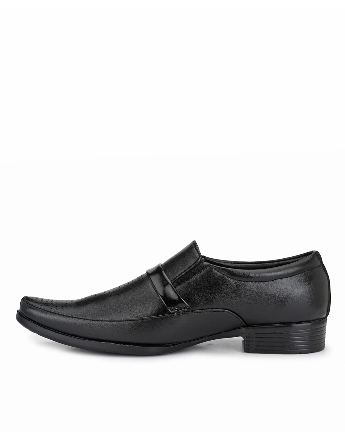 Sir corbett black deals synthetic leather formal shoes