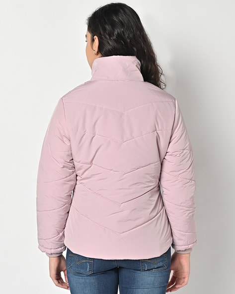 Buy MONTE CARLO Solid Blended Fabric High Neck Women's Casual Jacket |  Shoppers Stop