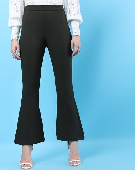 Buy Green Trousers & Pants for Women by FREEHAND Online