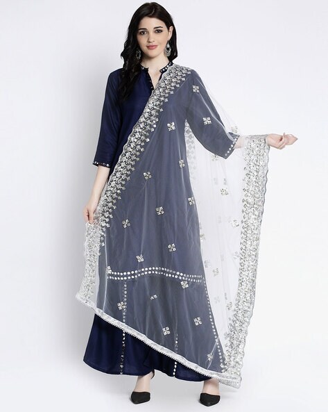 Embellished Net Dupatta Price in India