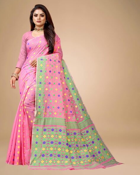 Buy Pink Sarees for Women by Choiceit Online