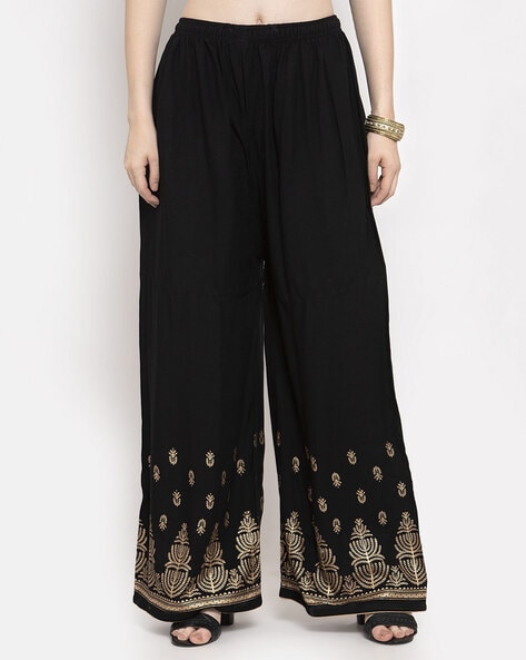 Embellished Palazzo with Elasticated Waistband Price in India