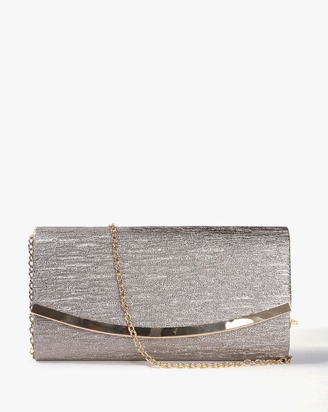 Buy Gunmetal Black Clutches & Wristlets For Women By Fig Online | Ajio.Com