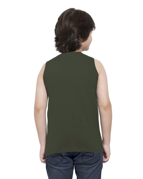 Pack of 6 Round-Neck Sleeveless Vest