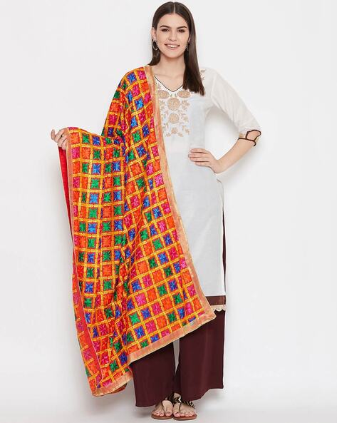 Dupatta with Woven Motifs Price in India