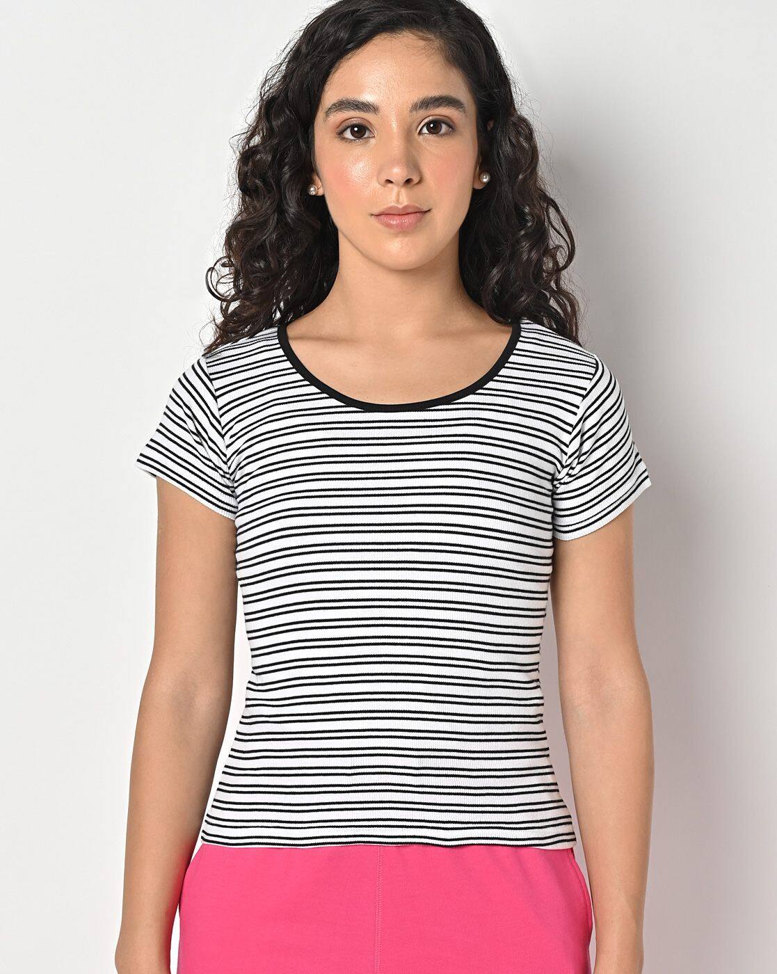 Striped Round-Neck T-Shirt