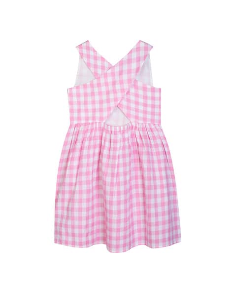 Checked Fit & Flare Dress view 2