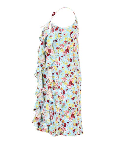 Floral Print Ruffle A-line Dress view 2