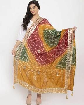 clora creation Printed Dupatta with Contrast  Lace Border-picture-9
