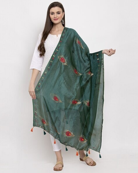 Dupatta with Novelty Print Detail Price in India
