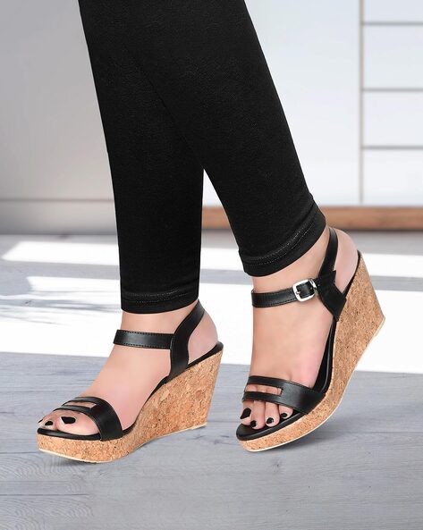 Buy Black Heeled Sandals for Women by MEPINK Online