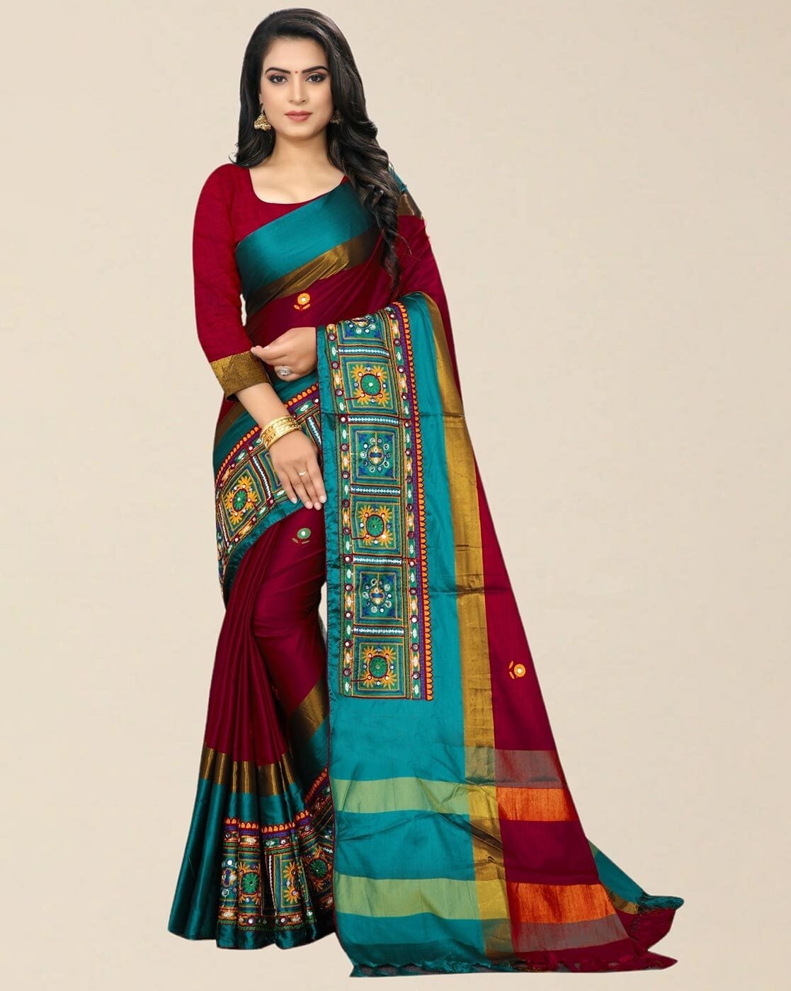 Buy Pink Sarees for Women by Vastukala Online | Ajio.com