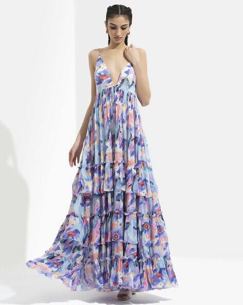 Buy Loveshackfancy Cambria Halter-Neck Flared Dress | Pink Color Women |  AJIO LUXE