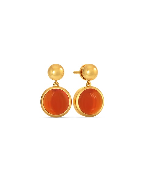 Sapphire Red Coral Strawberry Earrings Vintage 14k Yellow Gold Estate –  Sophie Jane
