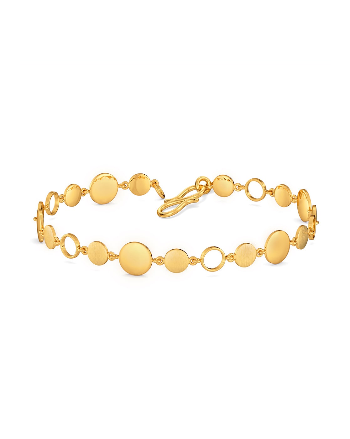 14K Gold-Plated Baguette Snake Chain Bracelet | GUESS