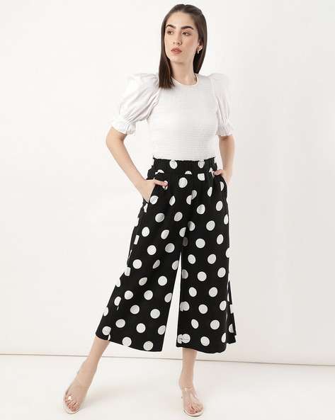Boutique Moschino Polka dotprint wideleg Trousers  Farfetch