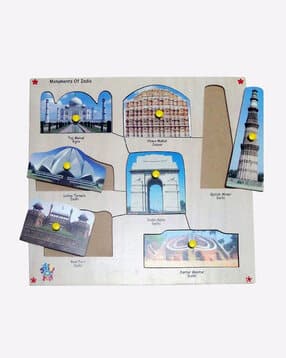 skillofun King Size Identification Tray Monuments Of India-picture-34