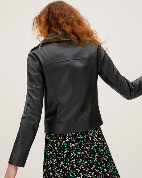 Romy Vegan Leather Jacket in Navy | Splendid