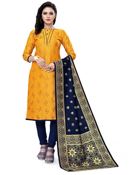Indian Printed Unstitched Dress Material Price in India