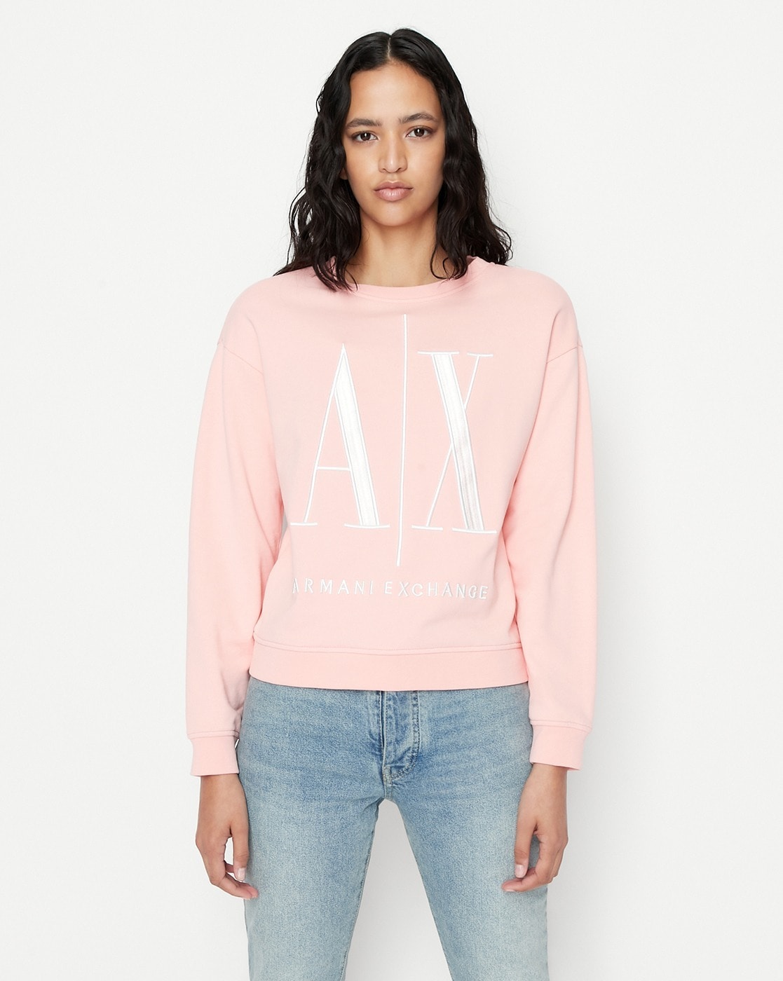 Buy Pink Sweatshirt & Hoodies for Women by ARMANI EXCHANGE Online 