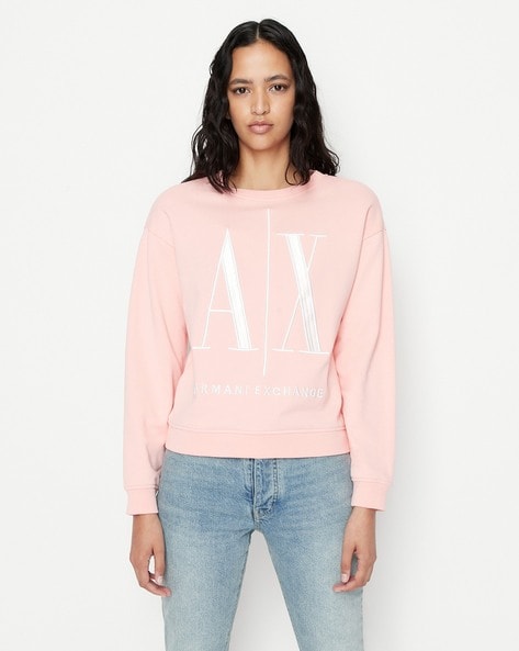 Buy Pink Sweatshirt Hoodies for Women by ARMANI EXCHANGE Online