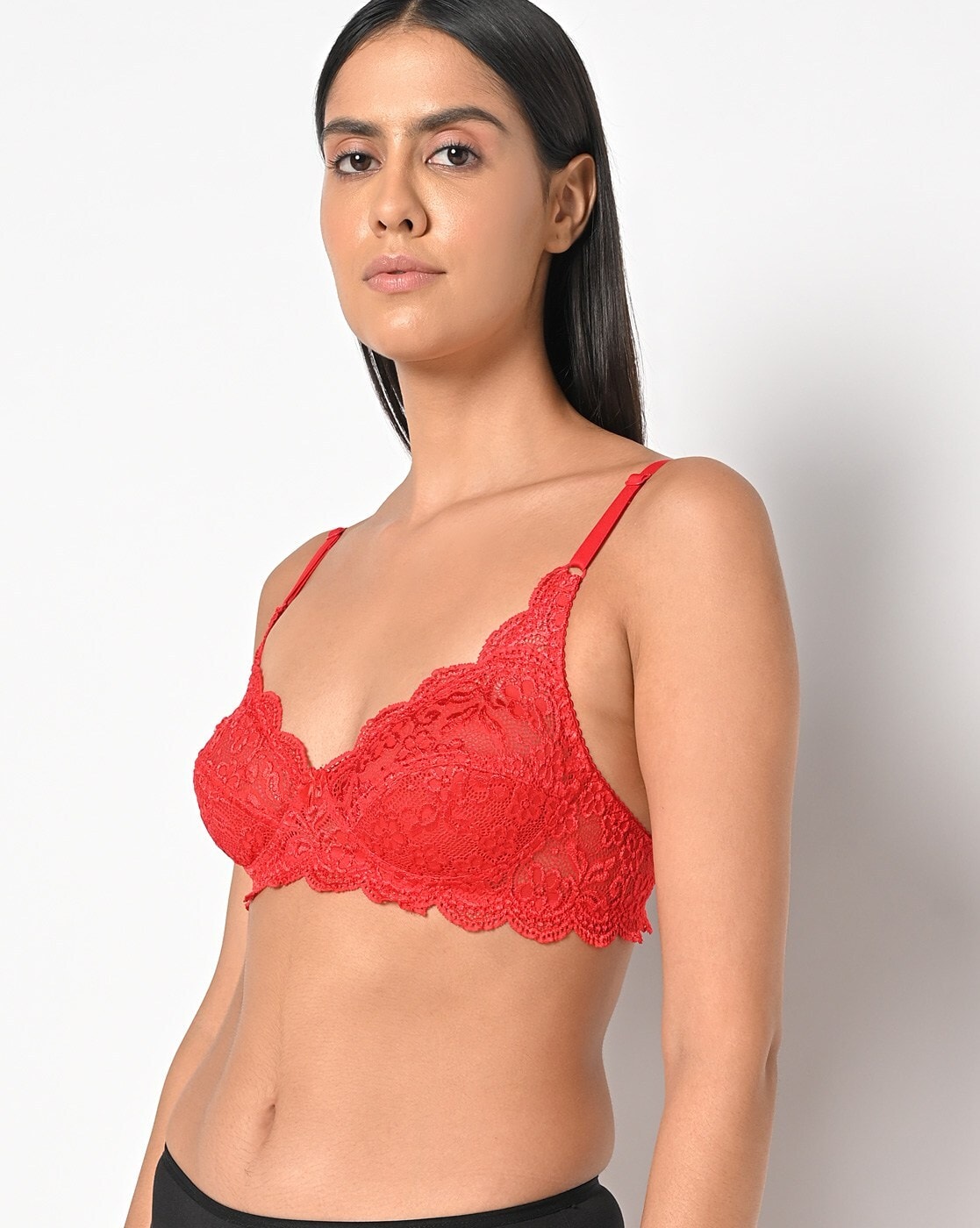 Buy Floret Women's Full Coverage Non Padded & Non-Wired Cotton Bra (B,  Wine, 42) at