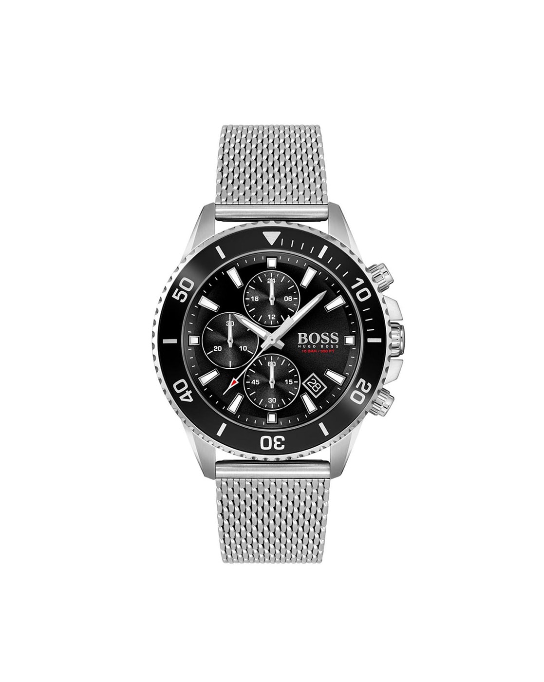 hugo boss mens watch silver